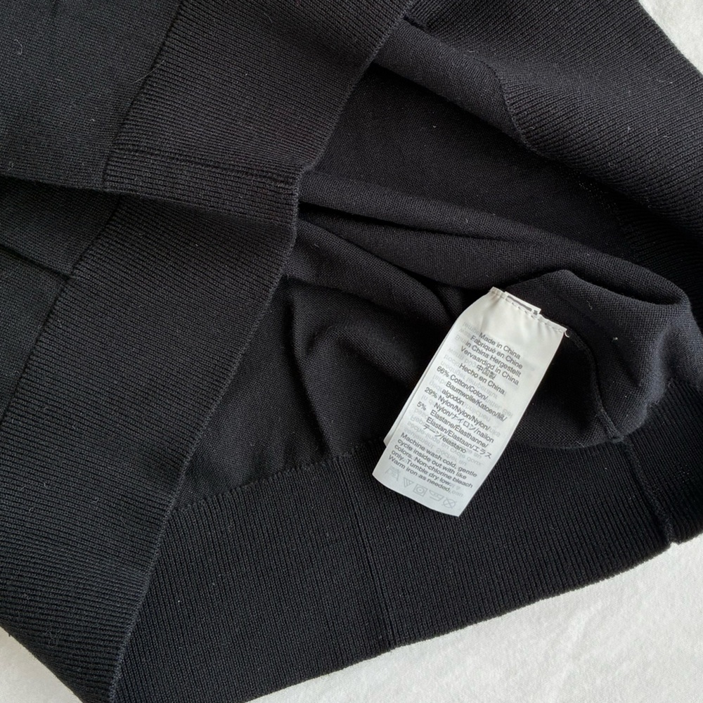 NWOT J.Crew Jackie Cotton-blend Knit Shell in Black, Size Large - Picture 8 of 8